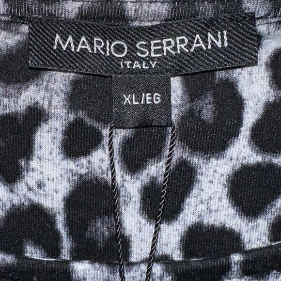 NWT Mario Serrani Long Sleeve Grey Leopard Tunic T-Shirt Size XL - Picture 3 of 13